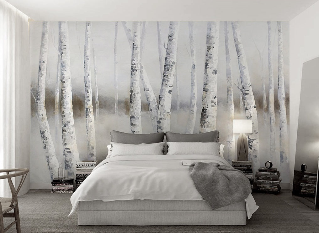 3D White Woods WC378 Wall Murals