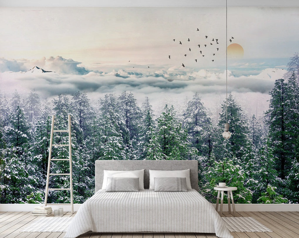 3D Cloud Forest WC514 Wall Murals