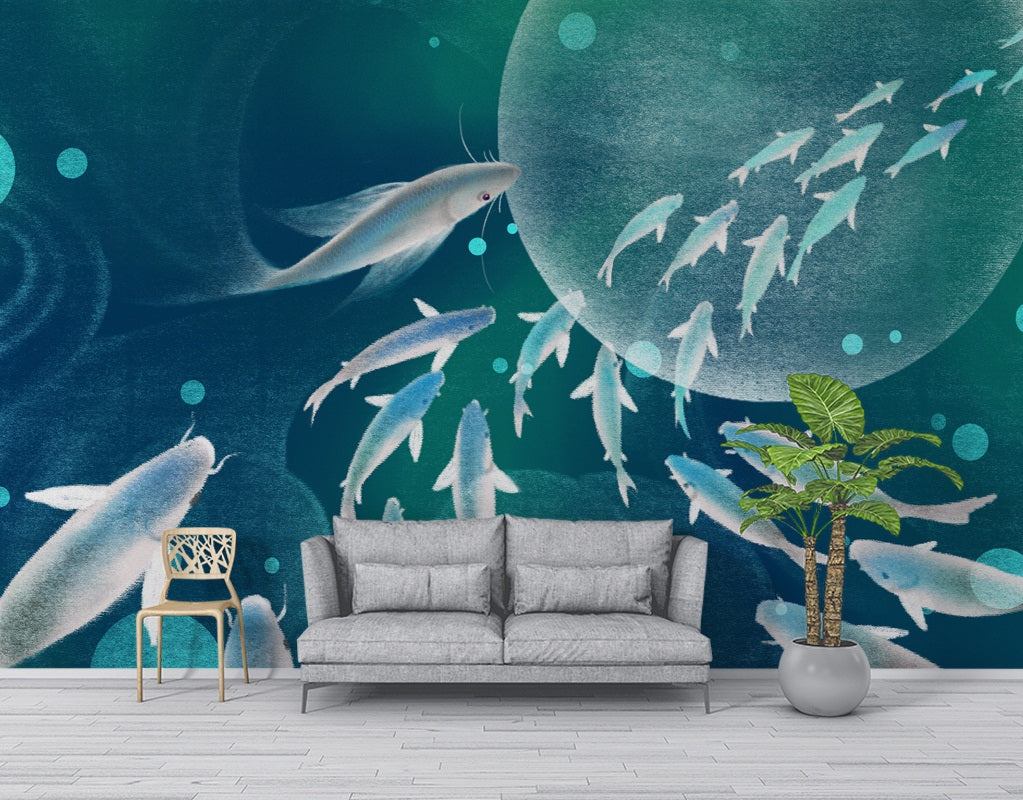 3D Small Fish WC495 Wall Murals