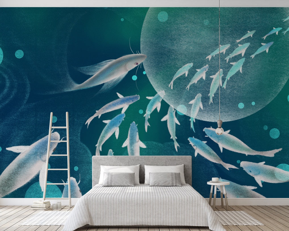 3D Small Fish WC495 Wall Murals