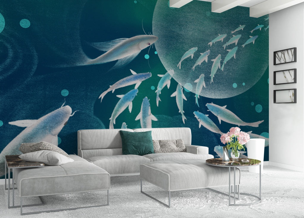 3D Small Fish WC495 Wall Murals