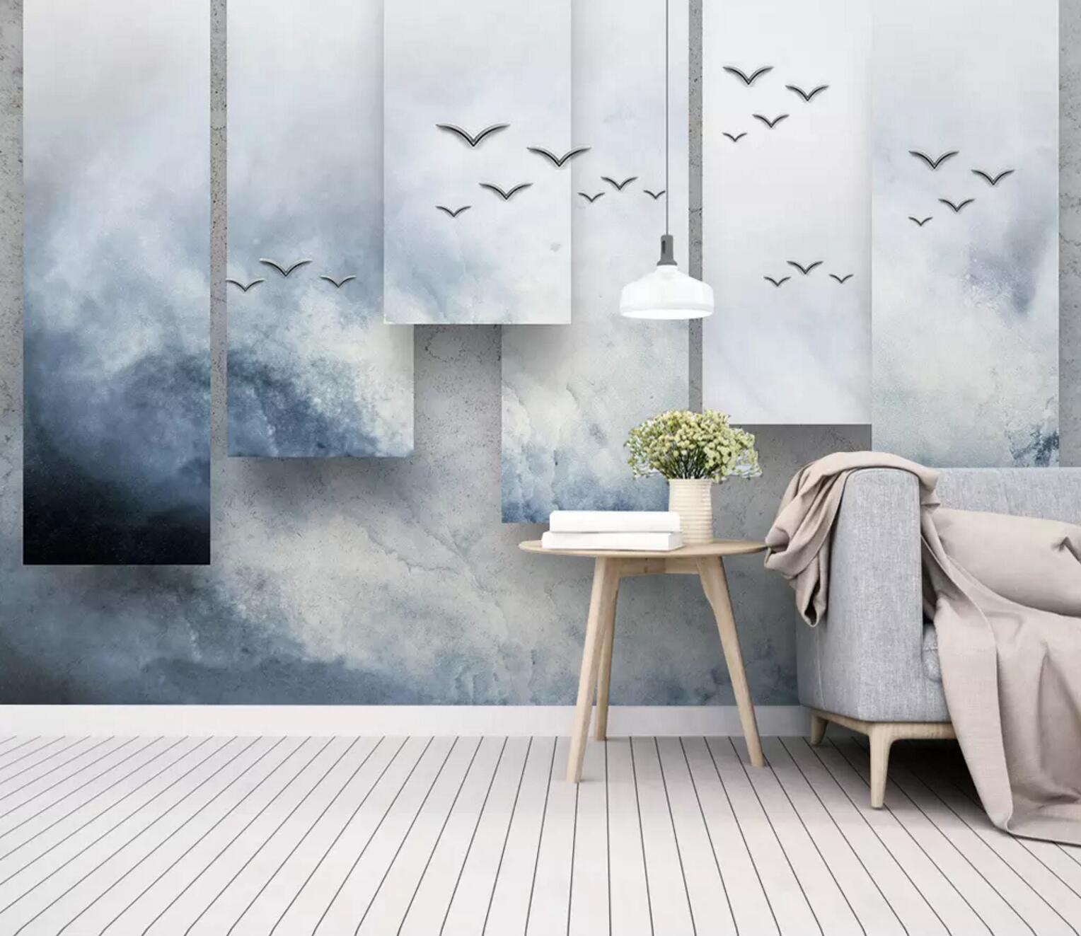 3D Flying Goose WC657 Wall Murals