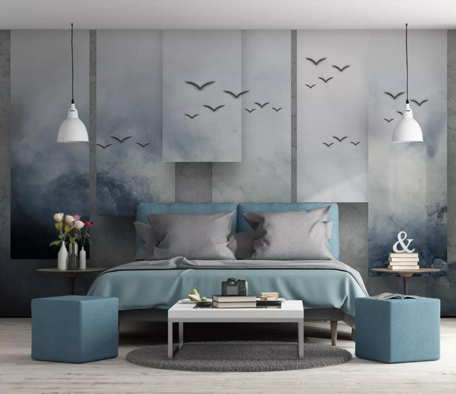 3D Flying Goose WC657 Wall Murals