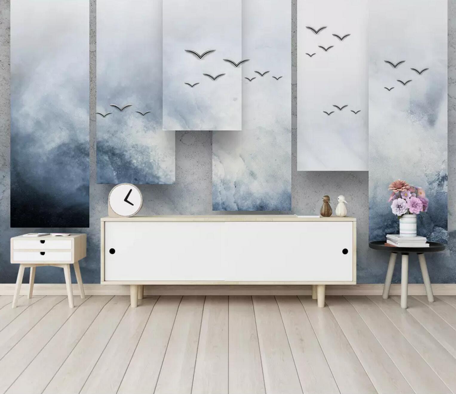 3D Flying Goose WC657 Wall Murals