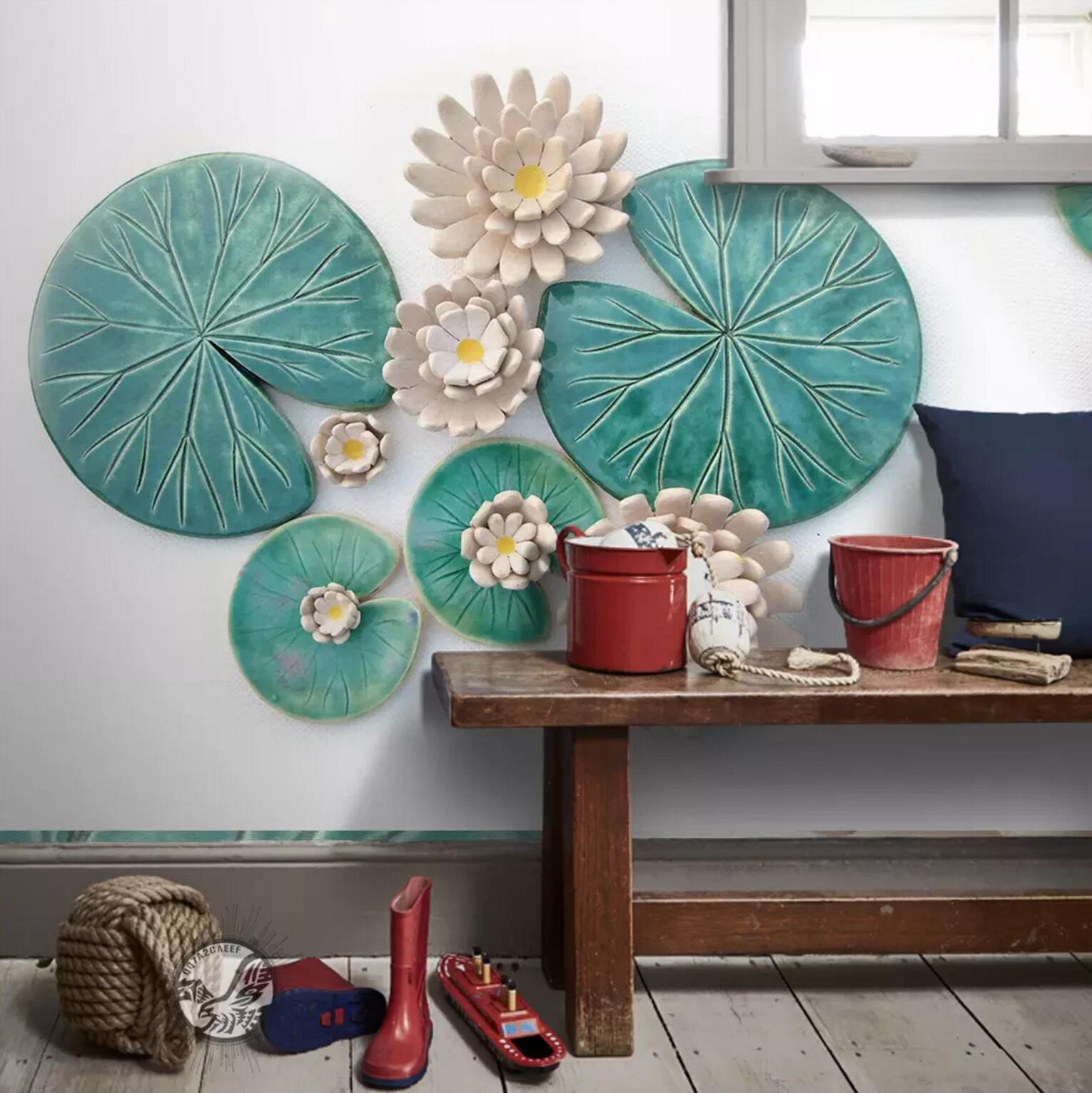 3D Rubber Lotus WC367 Wall Murals