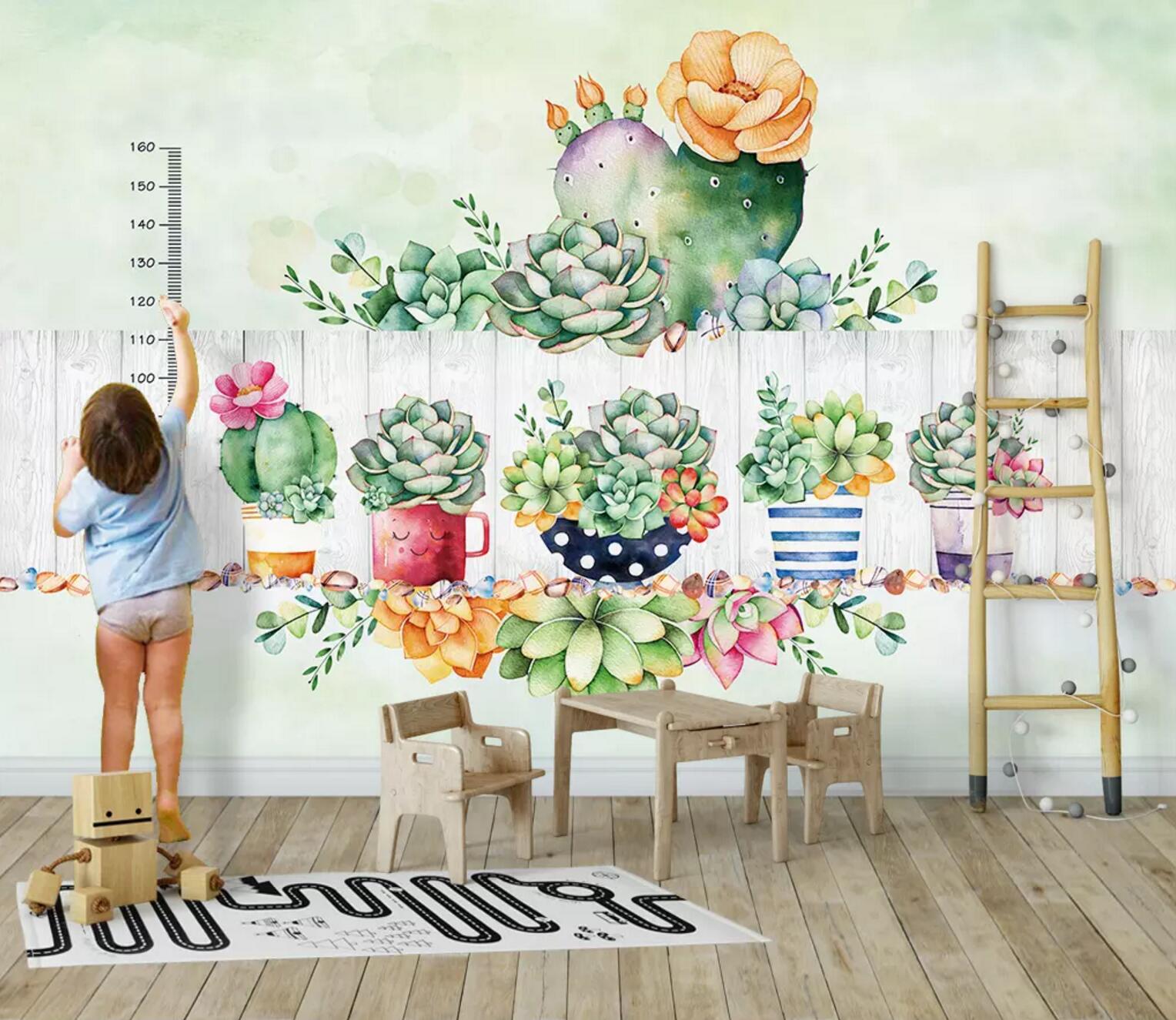 3D Planting Succulents WC650 Wall Murals