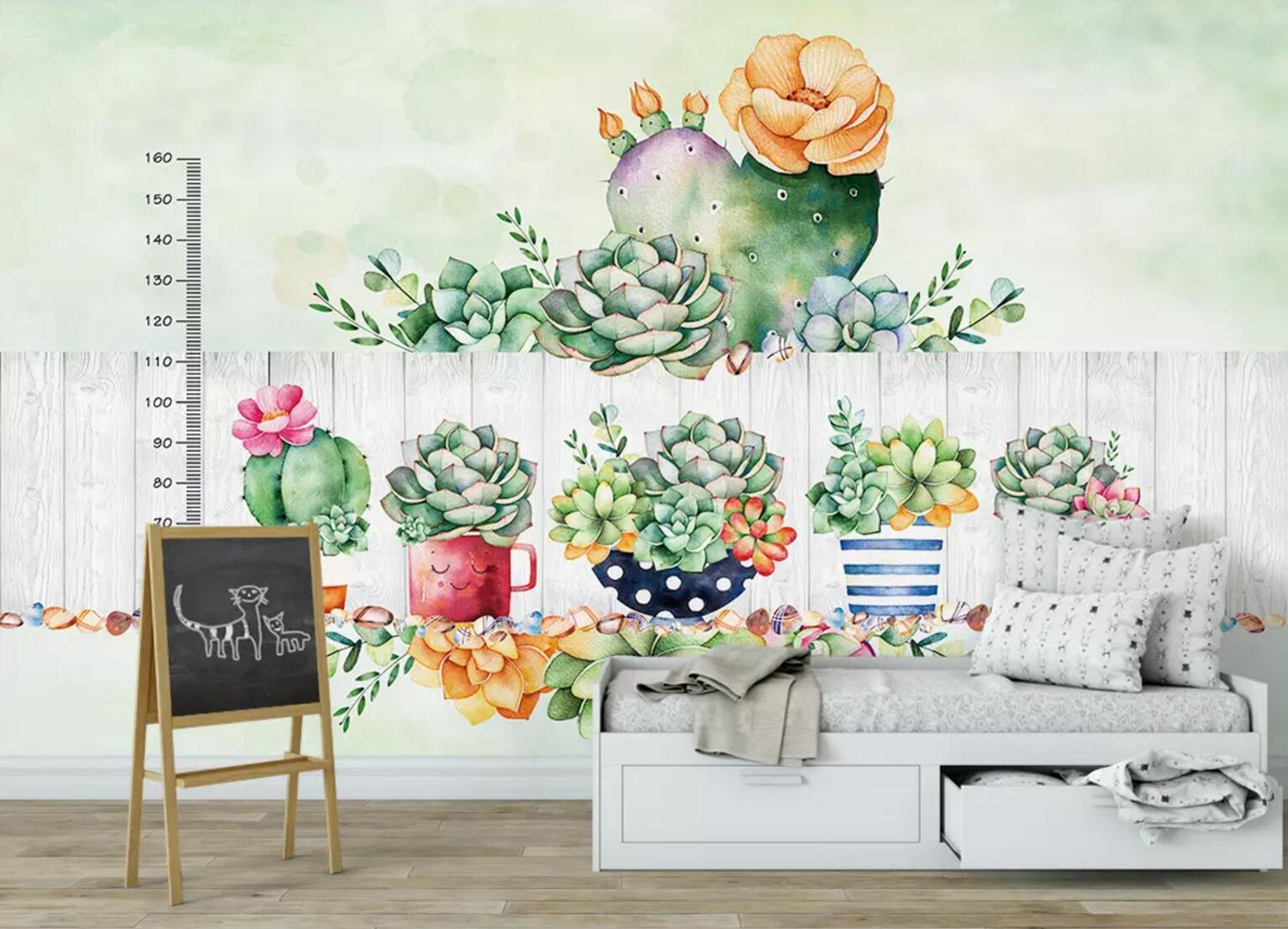 3D Planting Succulents WC650 Wall Murals