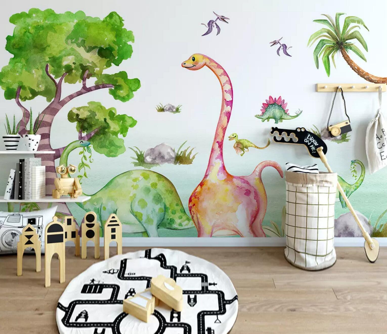 3D Dinosaur Tree WC653 Wall Murals