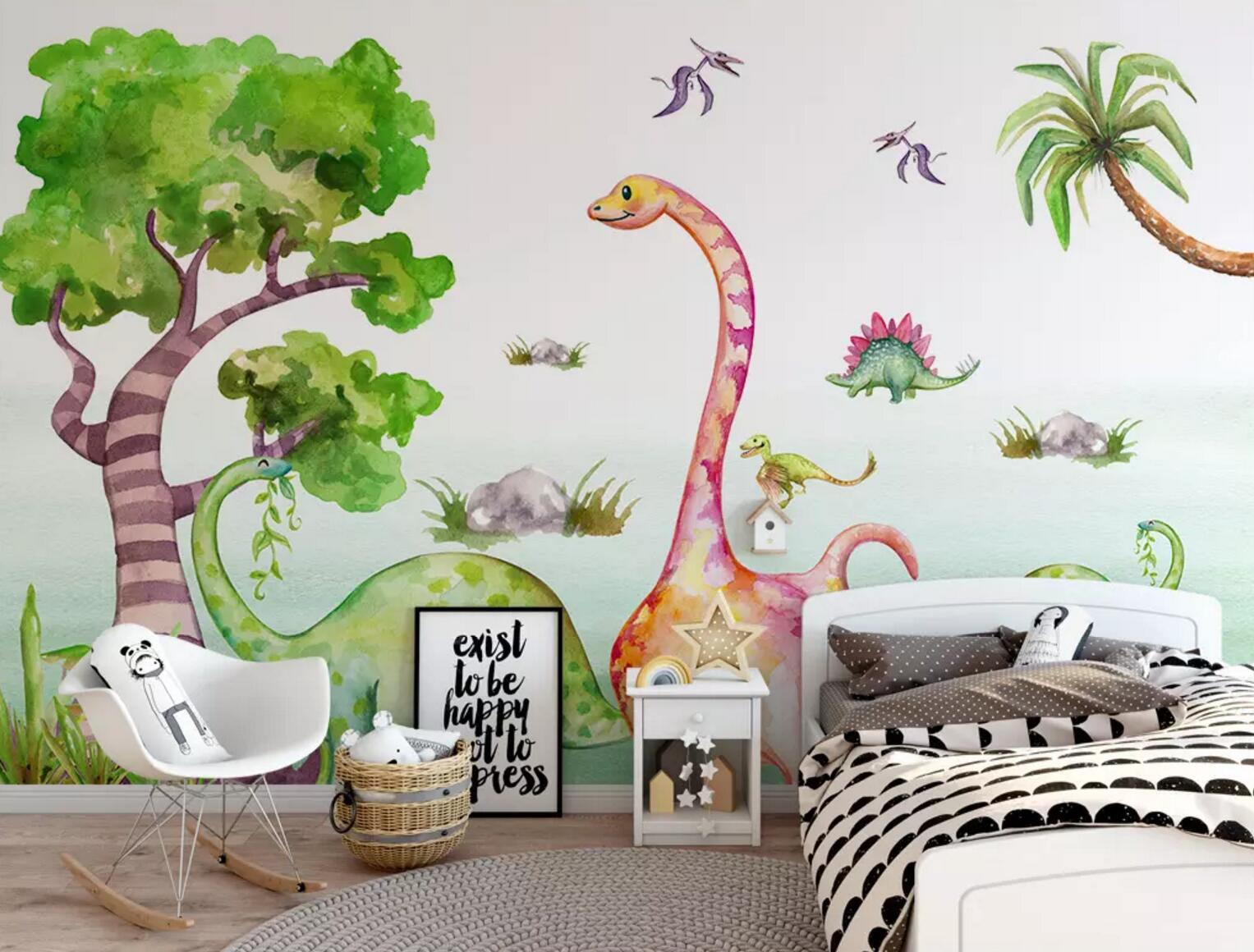 3D Dinosaur Tree WC653 Wall Murals