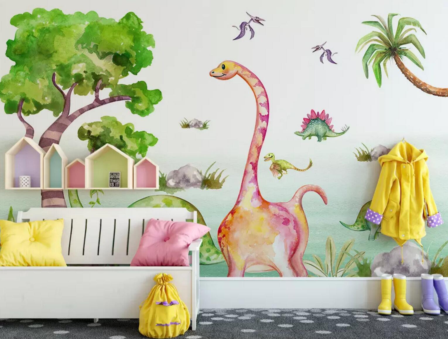 3D Dinosaur Tree WC653 Wall Murals