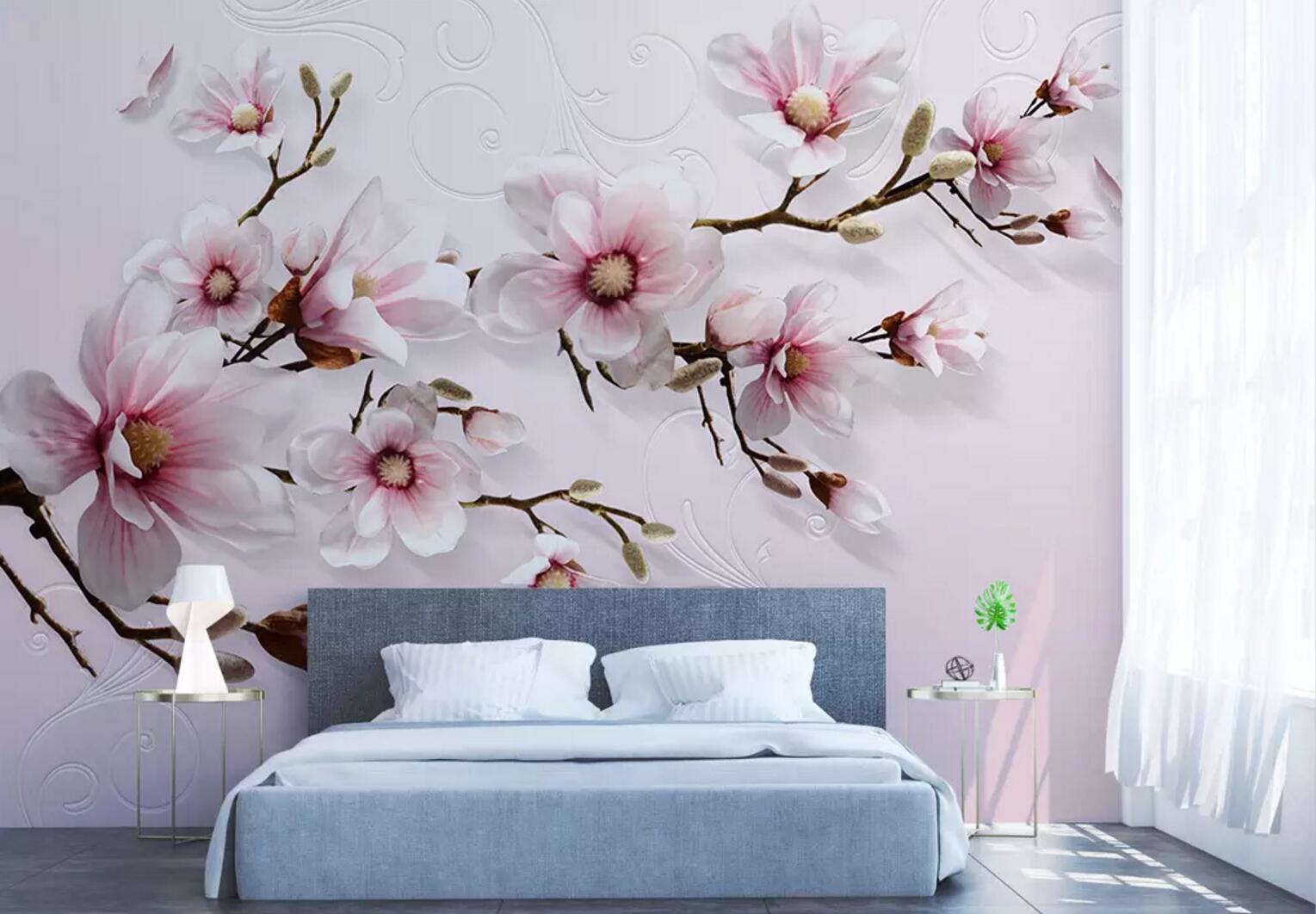 3D Red Plum WC611 Wall Murals