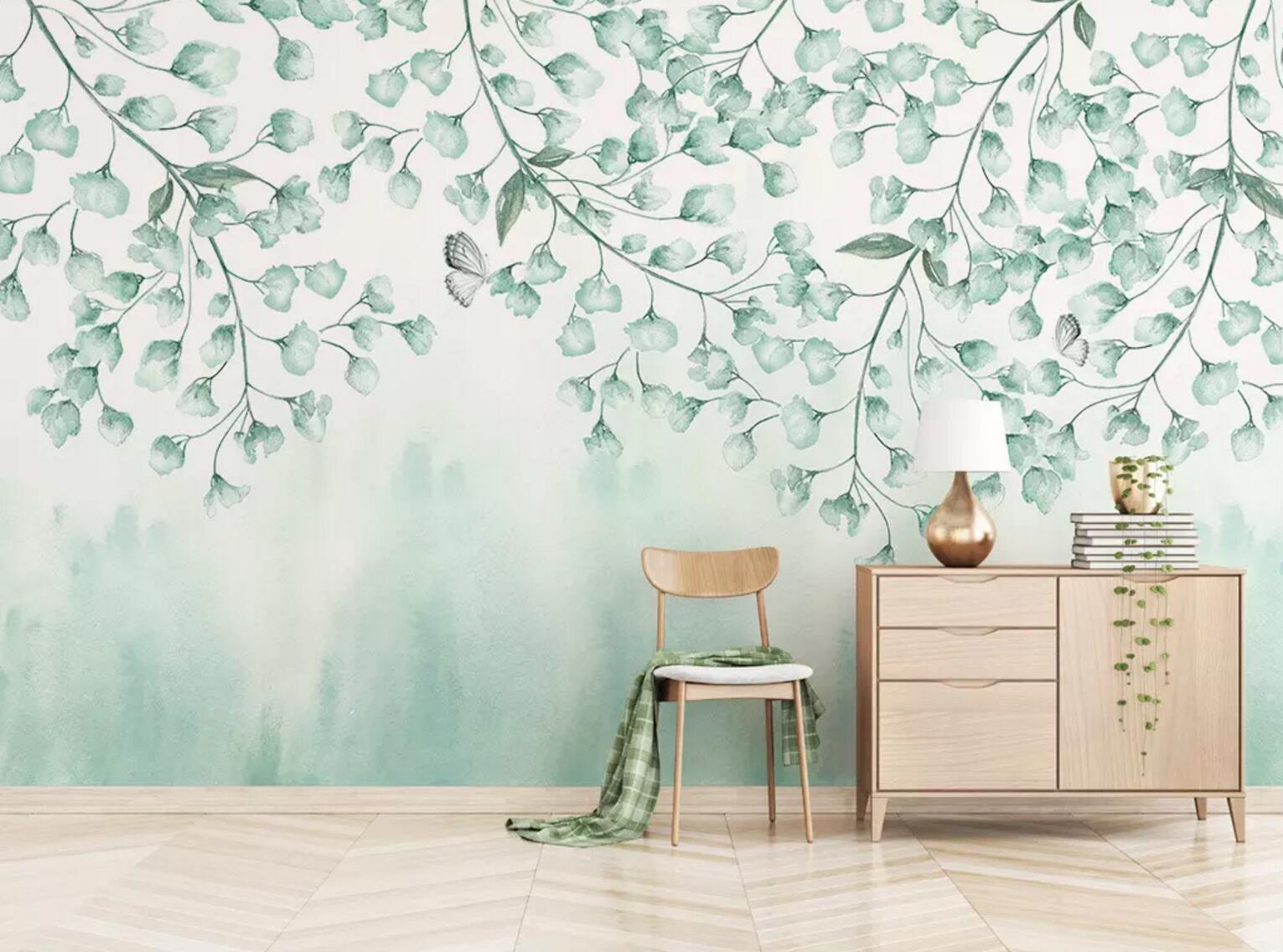 3D Leaf Butterfly WC473 Wall Murals