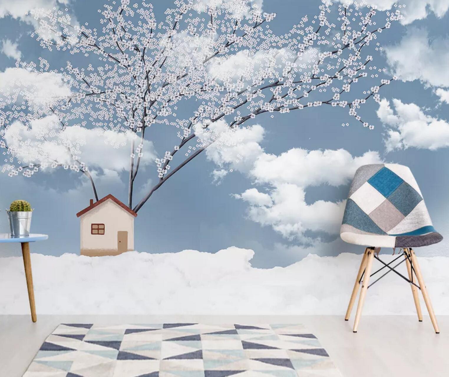 3D Cloud House 444 Wallpaper AJ Wallpaper 