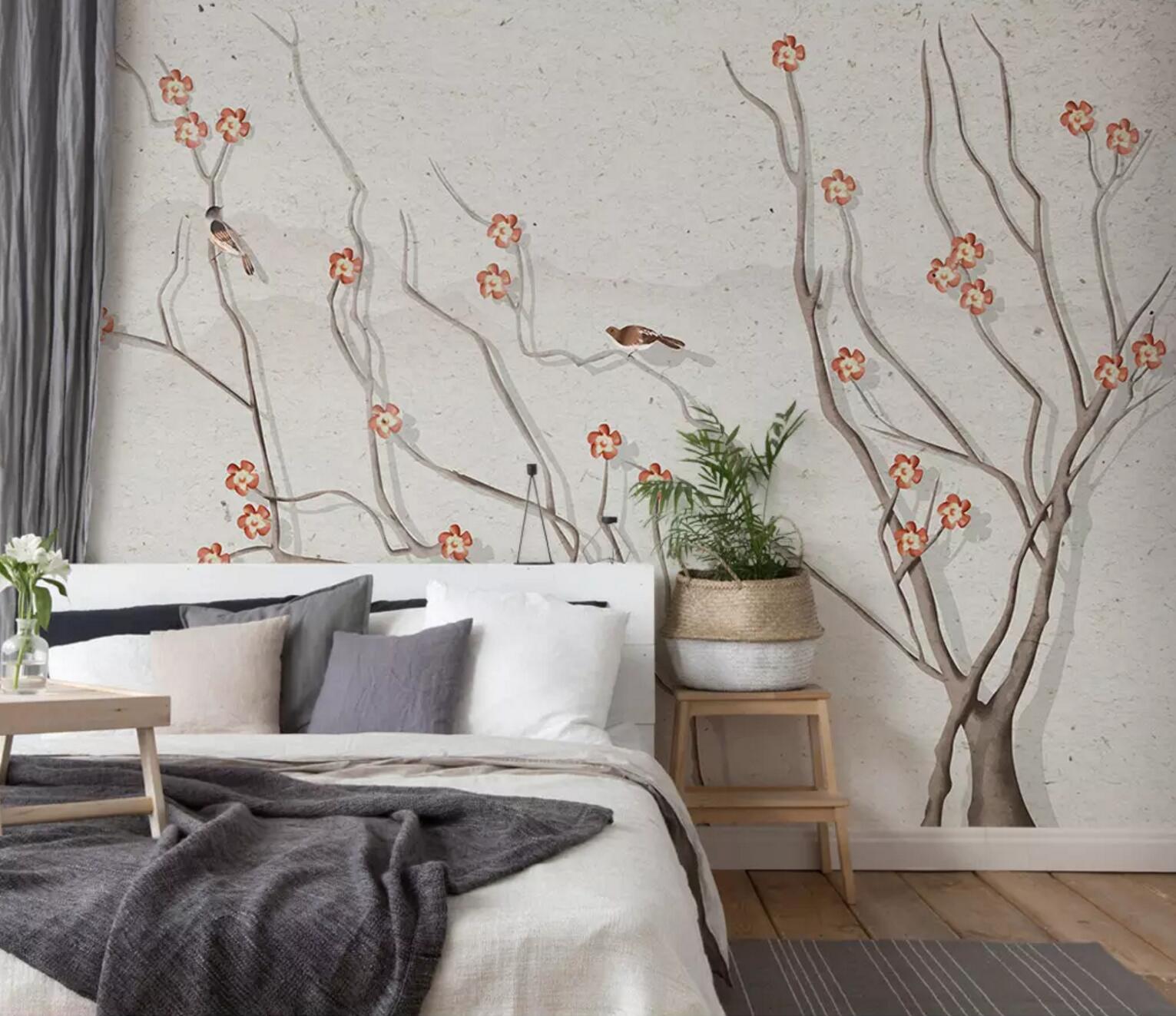 3D Plum Tree WC695 Wall Murals