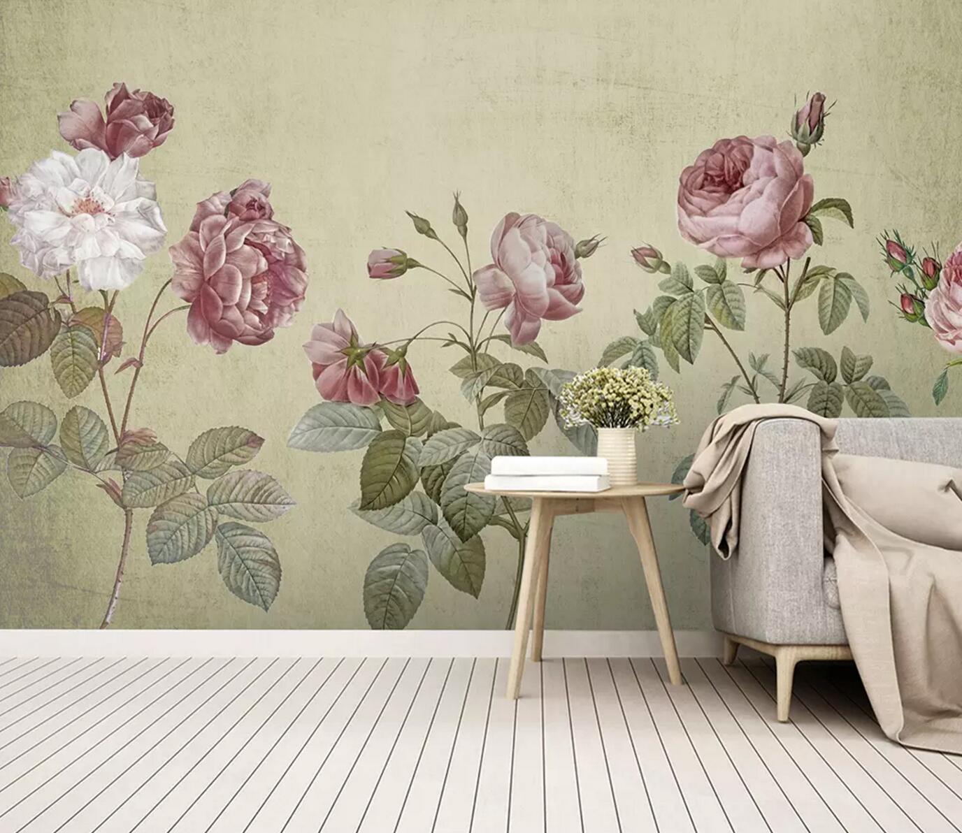 3D Big Peony WC724 Wall Murals