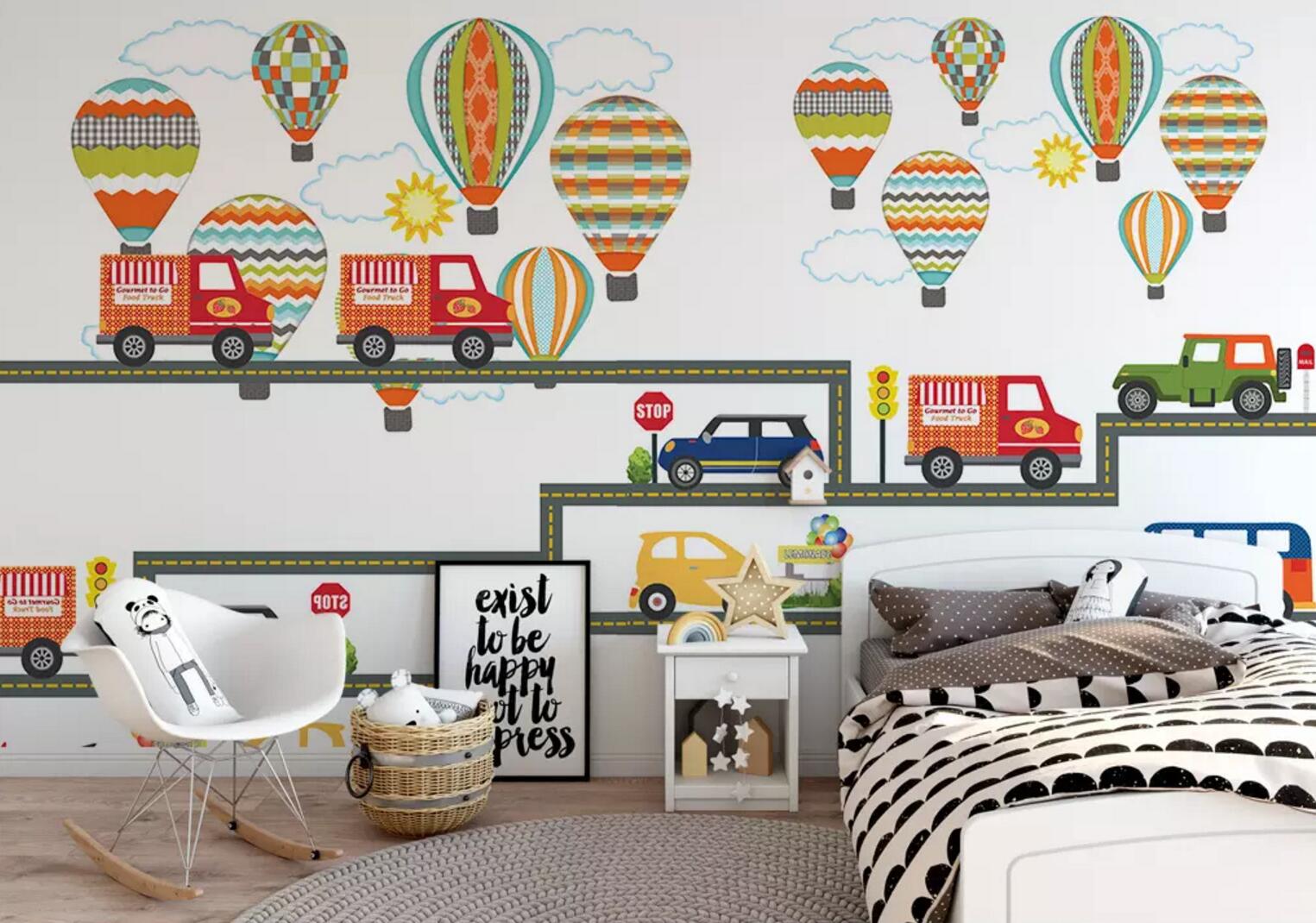 3D Car Balloon WC500 Wall Murals