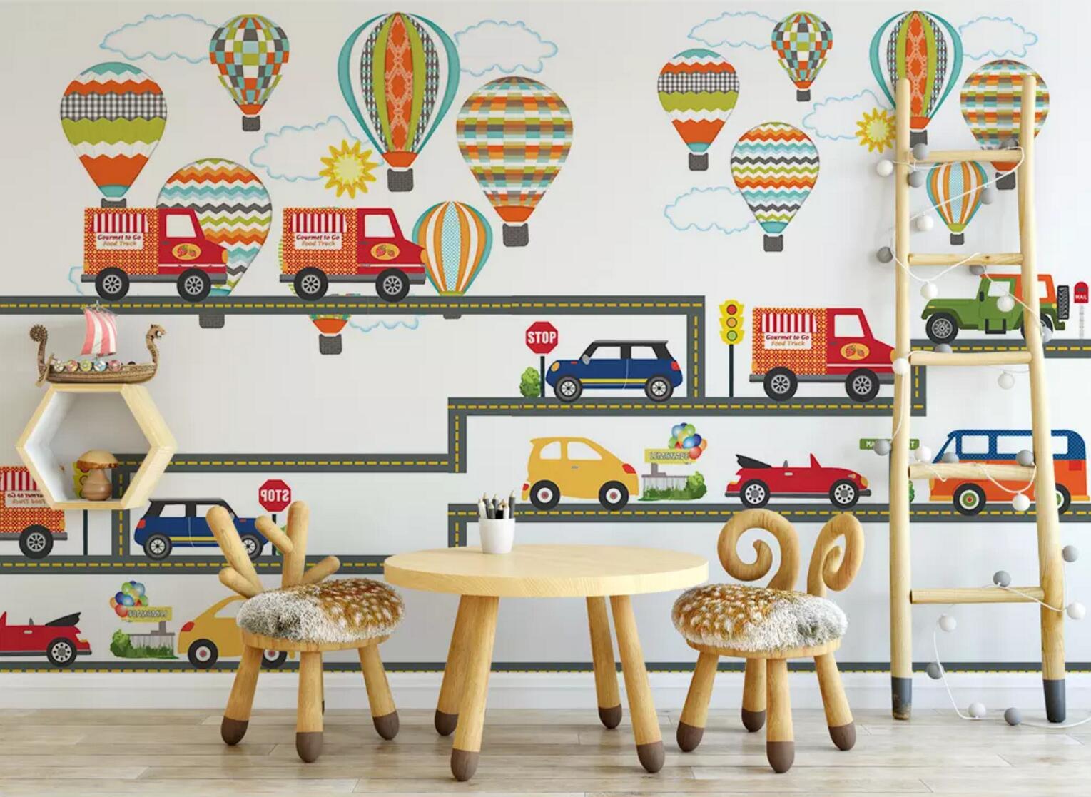 3D Car Balloon WC500 Wall Murals