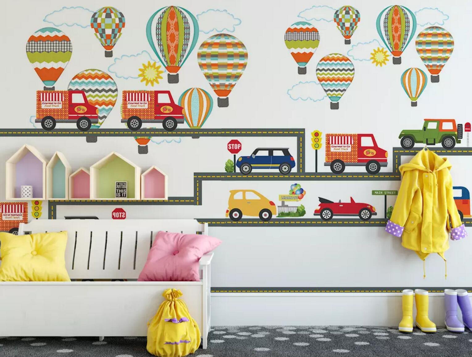 3D Car Balloon WC500 Wall Murals