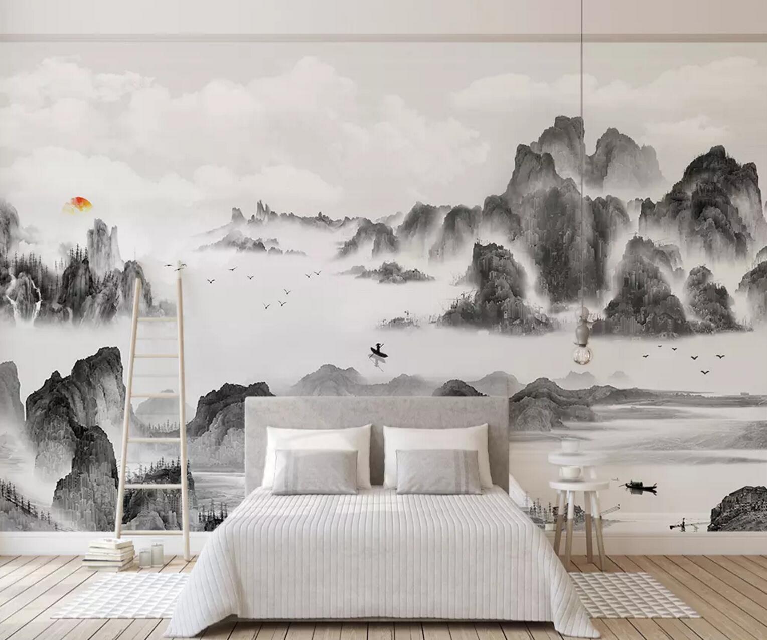 3D Natural Valley WC744 Wall Murals