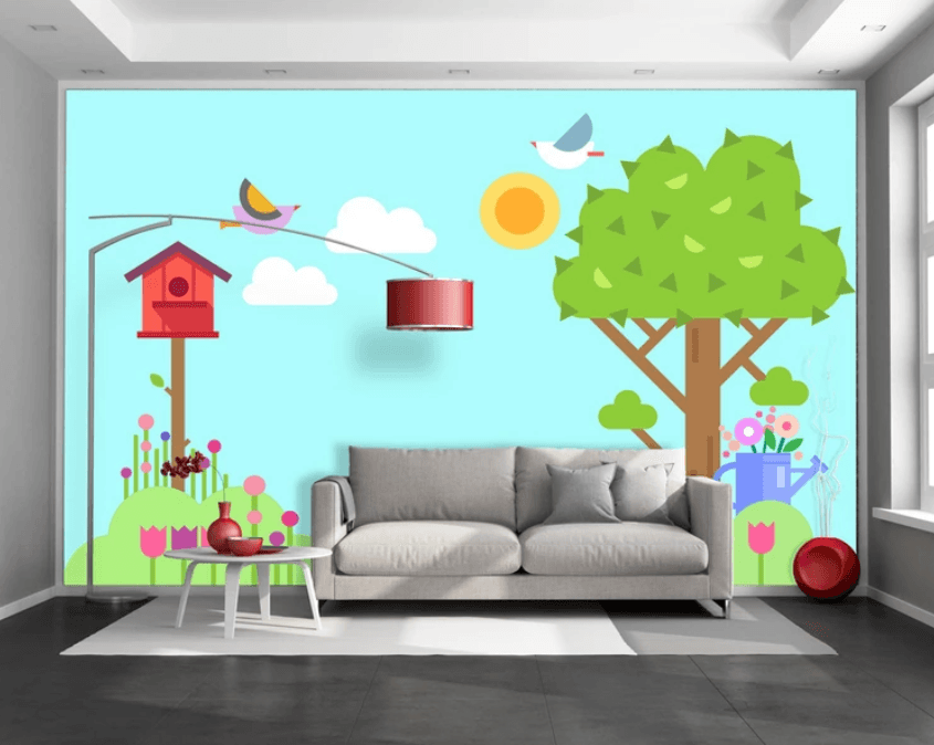 3D Tree Letter Box Bird 854 Wallpaper AJ Wallpaper 2 