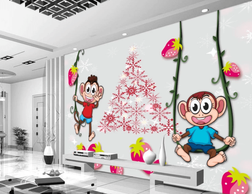 3D Cute Monkey 835 Wallpaper AJ Wallpaper 2 