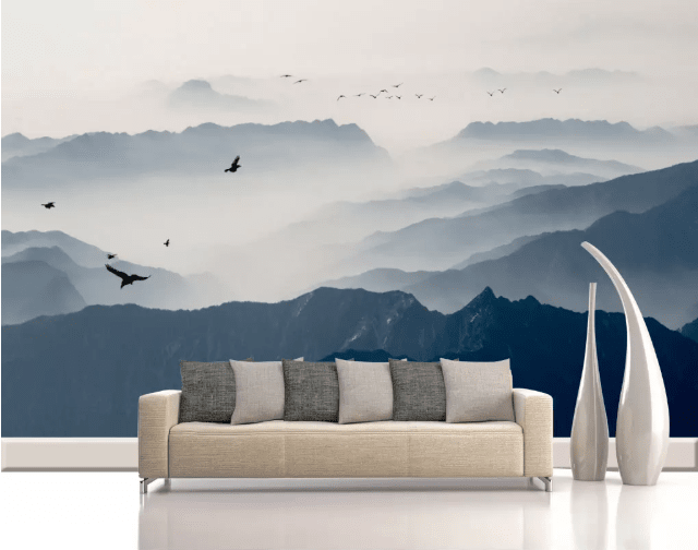 3D Misty Birds 2037 Wall Murals Wallpaper AJ Wallpaper 2 