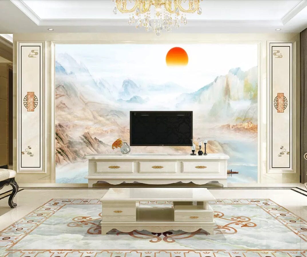 3D Sunrise Valley 2352 Wall Murals Wallpaper AJ Wallpaper 2 