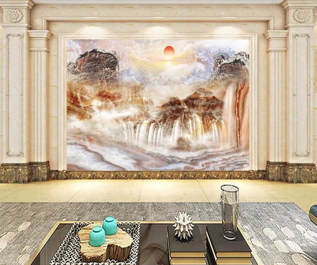 3D Mountain River 1190 Wall Murals Wallpaper AJ Wallpaper 2 