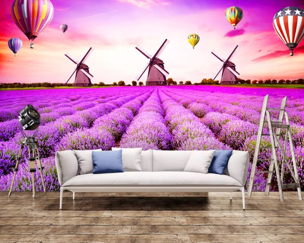 3D Lavender Purple 602 Wall Murals Wallpaper AJ Wallpaper 2 