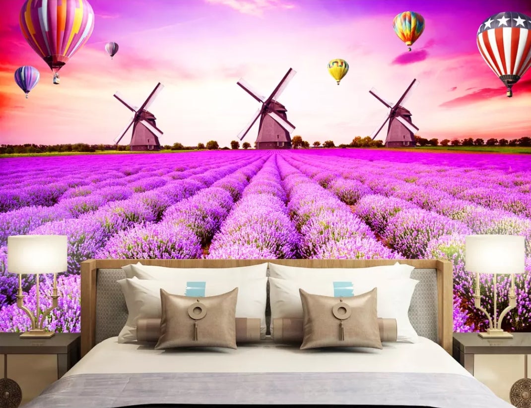 3D Lavender Purple 602 Wall Murals Wallpaper AJ Wallpaper 2 