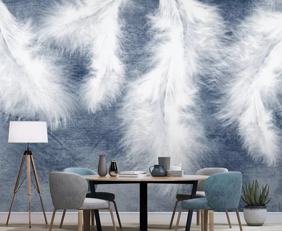 3D White Feather 1203 Wall Murals Wallpaper AJ Wallpaper 2 