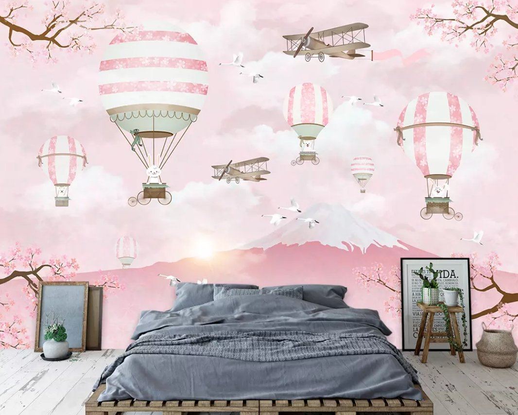 3D Pink Balloon 201 Wall Murals Wallpaper AJ Wallpaper 2 