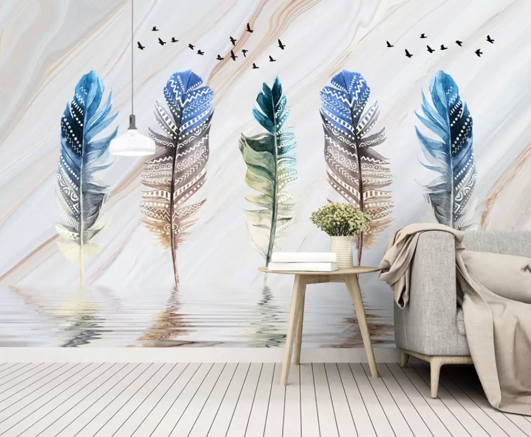 3D Colored Feather 572 Wall Murals Wallpaper AJ Wallpaper 2 