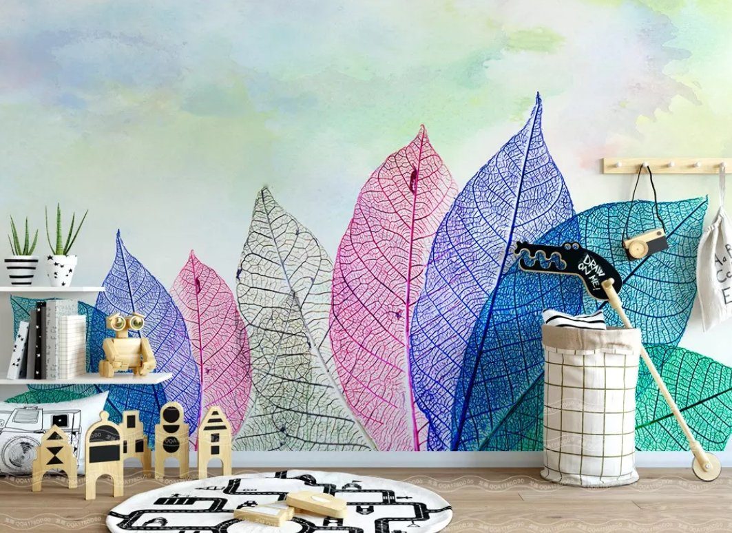 3D Colored Leaves 1468 Wall Murals Wallpaper AJ Wallpaper 2 