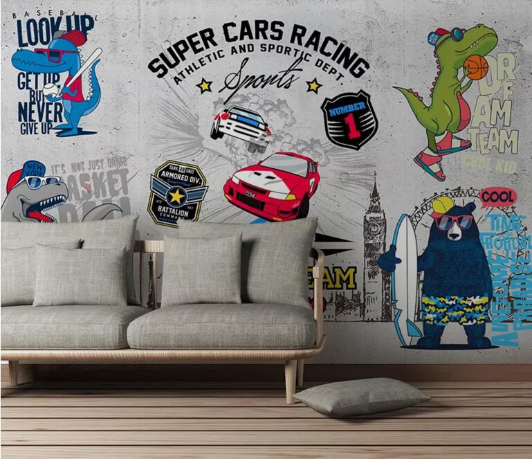 3D Car 413 Wall Murals Wallpaper AJ Wallpaper 2 