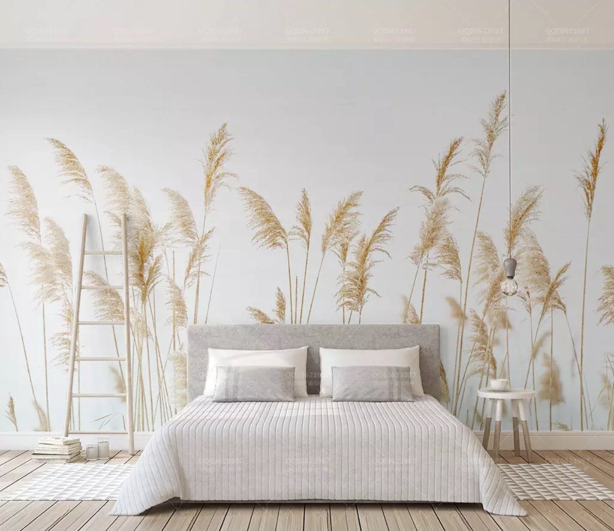 3D Reed Fluttering 1200 Wall Murals Wallpaper AJ Wallpaper 2 