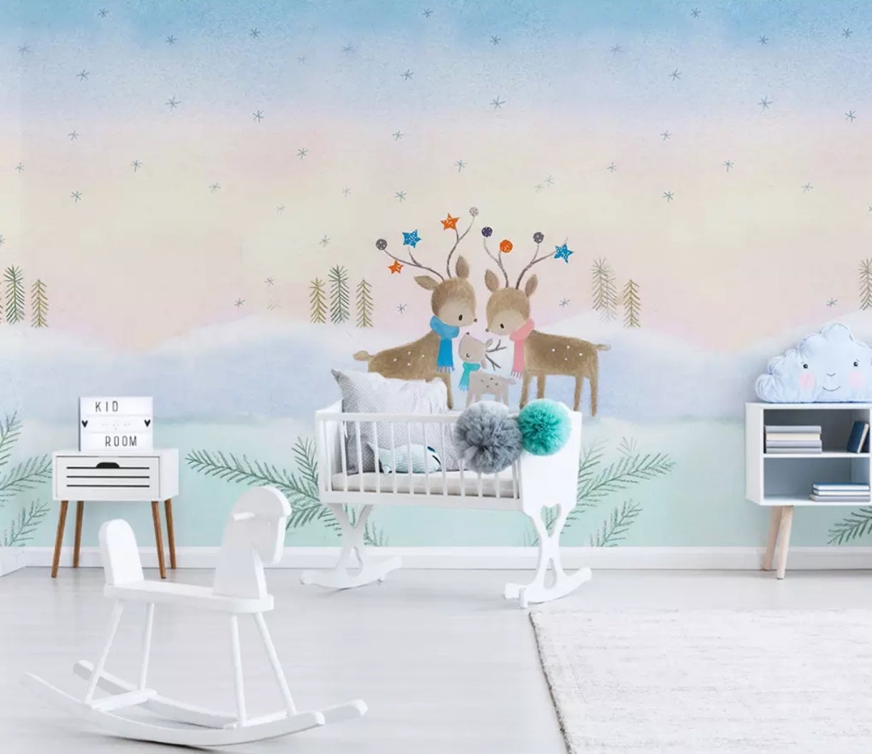 3D Cute Deer 735 Wall Murals Wallpaper AJ Wallpaper 2 