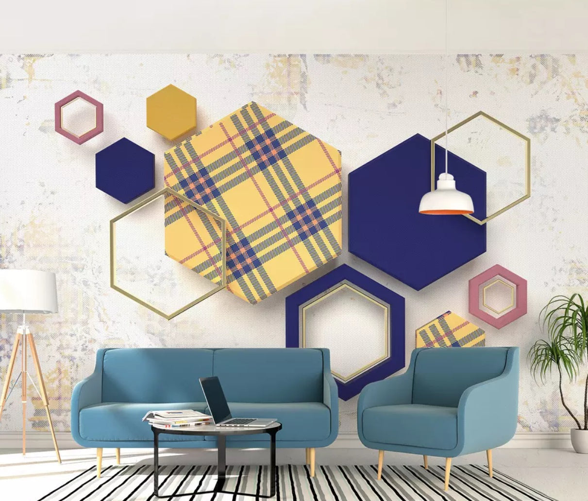 3D Color Geometry 1454 Wall Murals Wallpaper AJ Wallpaper 2 