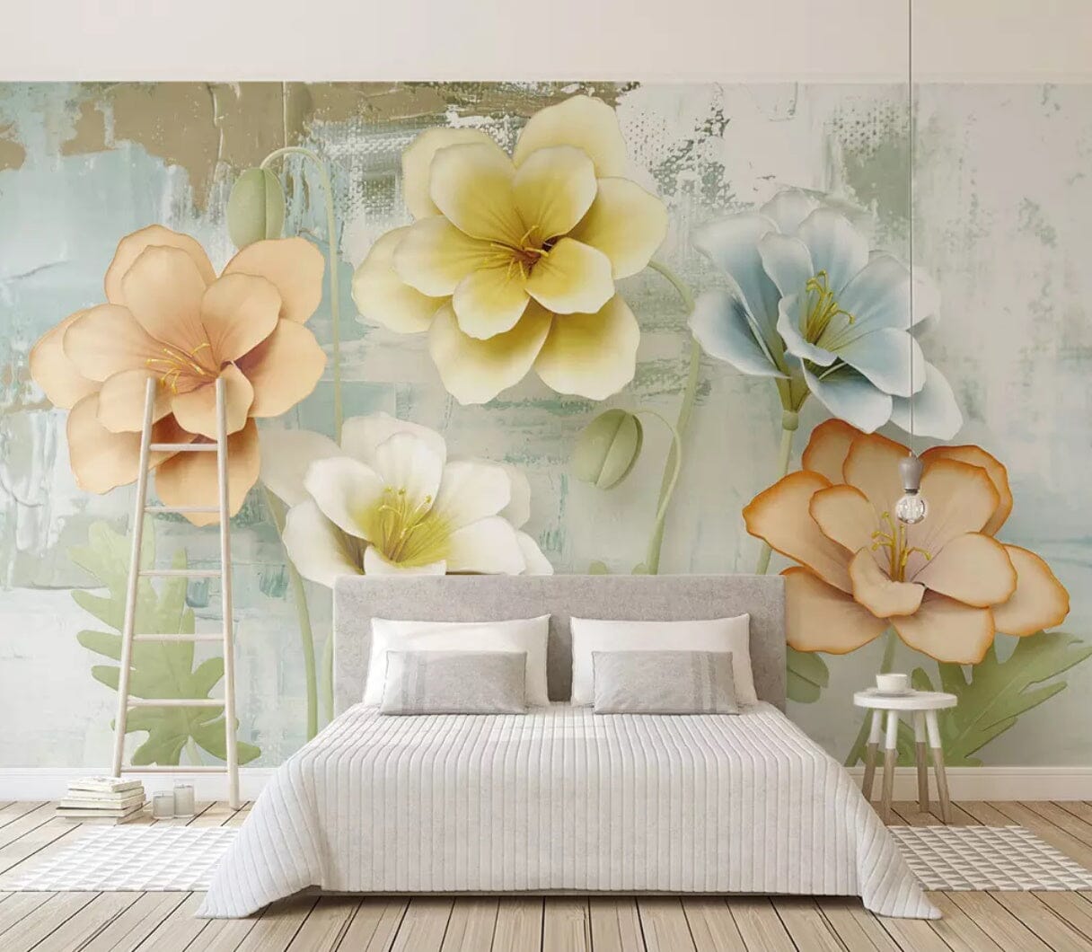 3D Colored Flowers 2520 Wall Murals Wallpaper AJ Wallpaper 2 