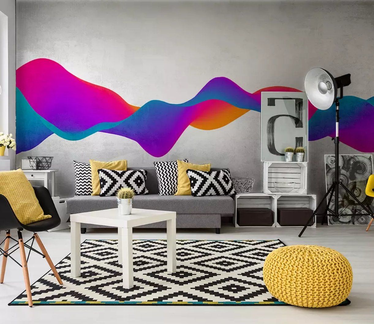 3D Color Wave 306 Wall Murals Wallpaper AJ Wallpaper 2 