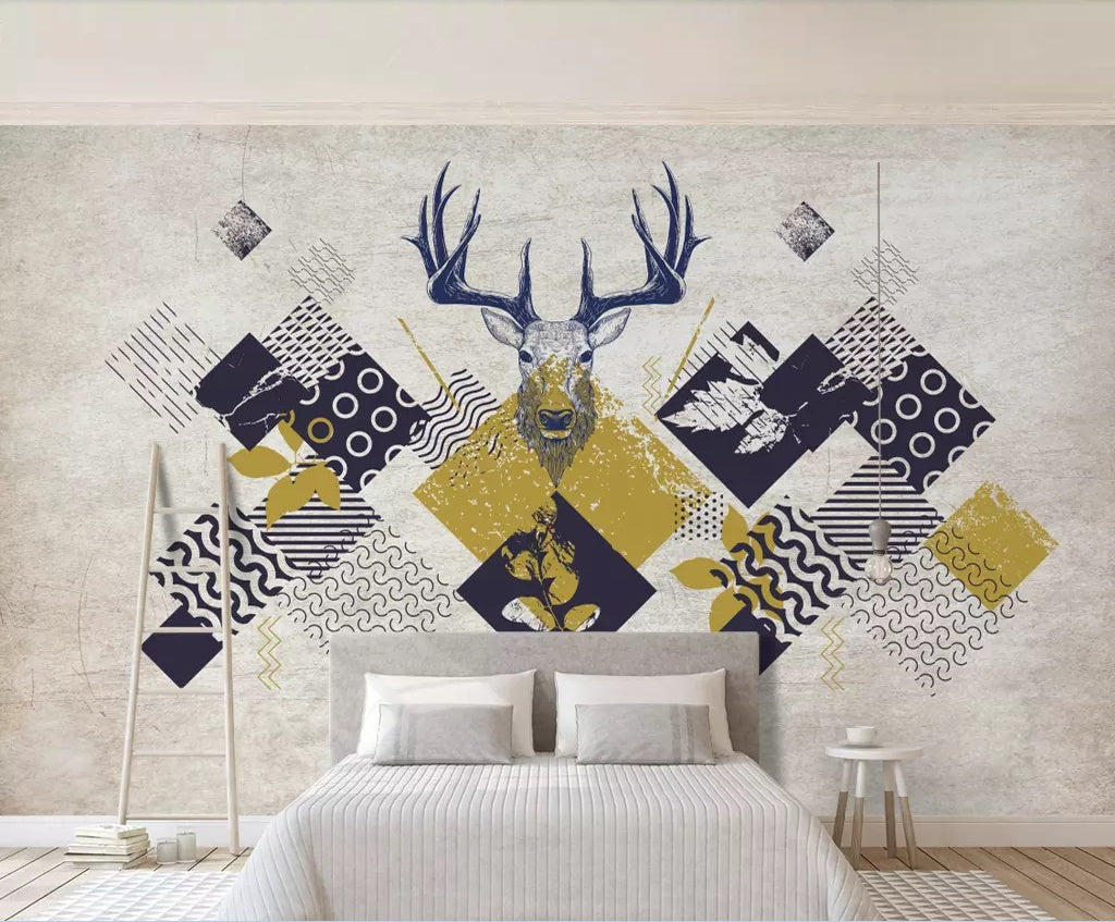 3D Elk Head 1571 Wall Murals Wallpaper AJ Wallpaper 2 