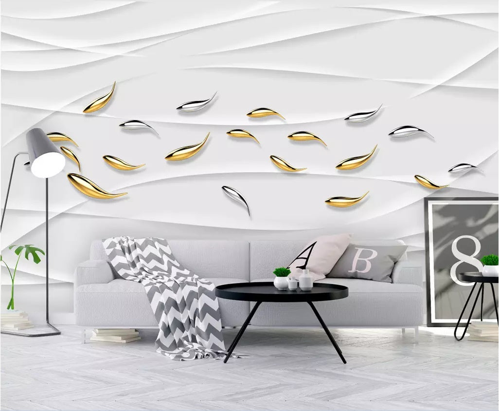 3D Golden Fish 1588 Wall Murals Wallpaper AJ Wallpaper 2 