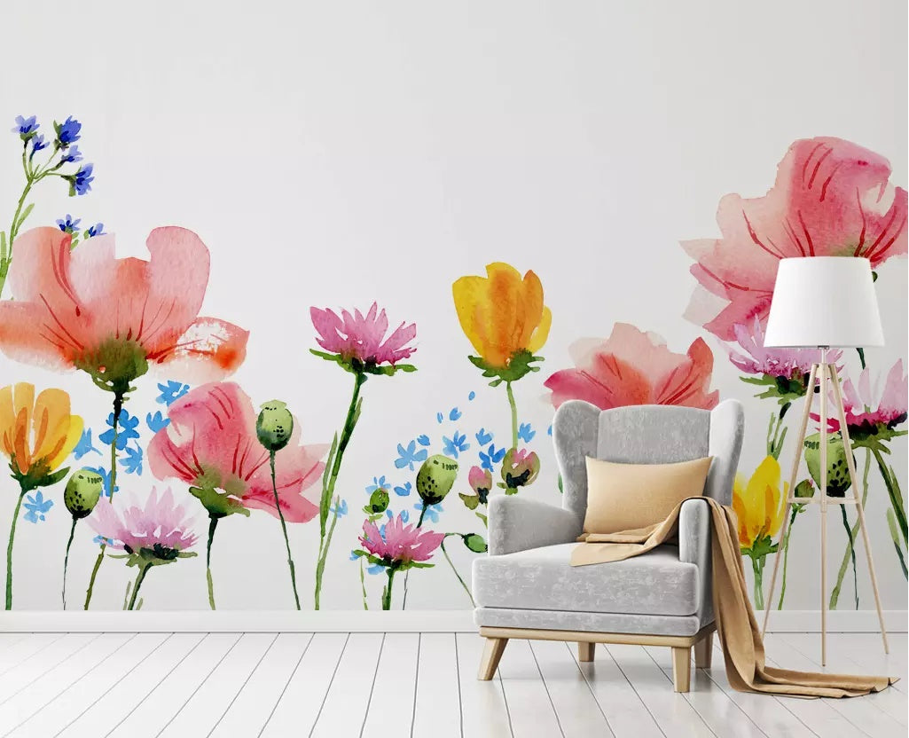 3D Colored Flowers 1747 Wall Murals Wallpaper AJ Wallpaper 2 