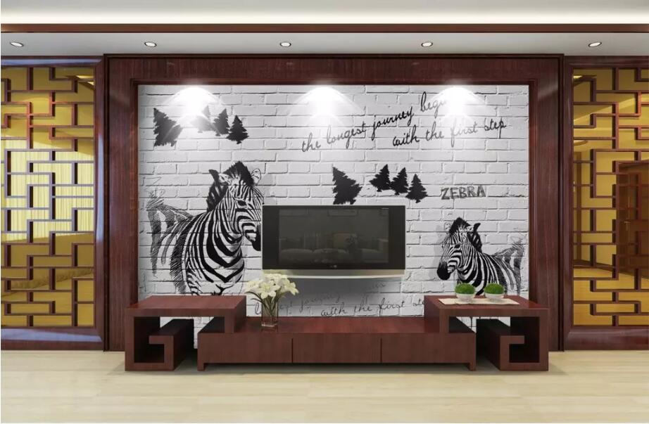 3D Zebra 1661 Wall Murals Wallpaper AJ Wallpaper 2 