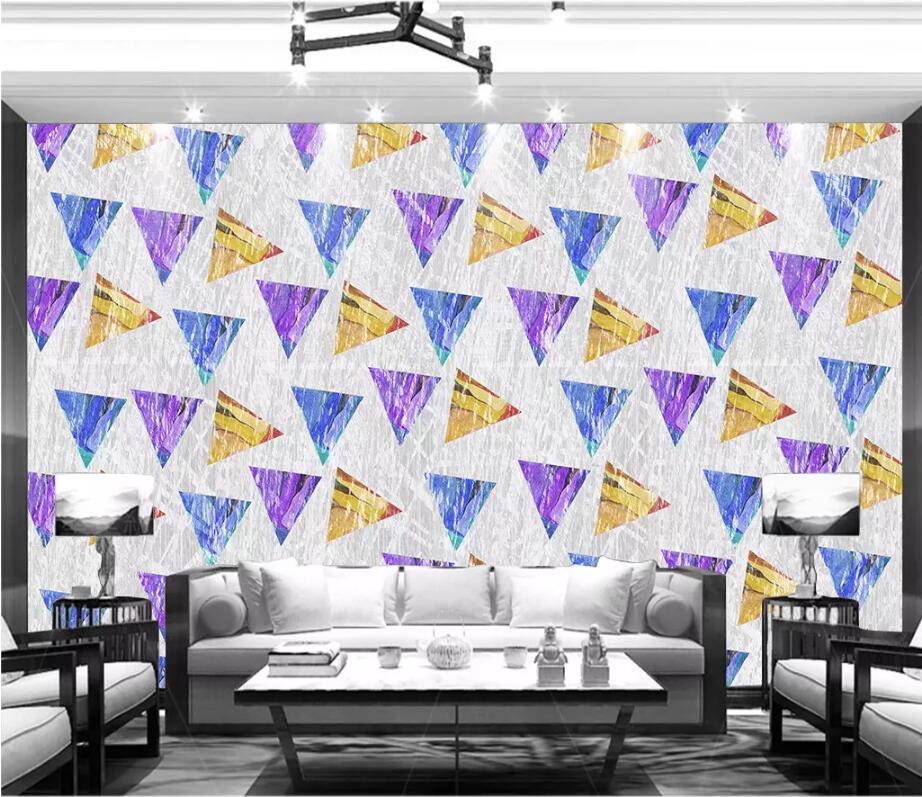 3D Colored Triangle 1269 Wall Murals Wallpaper AJ Wallpaper 2 