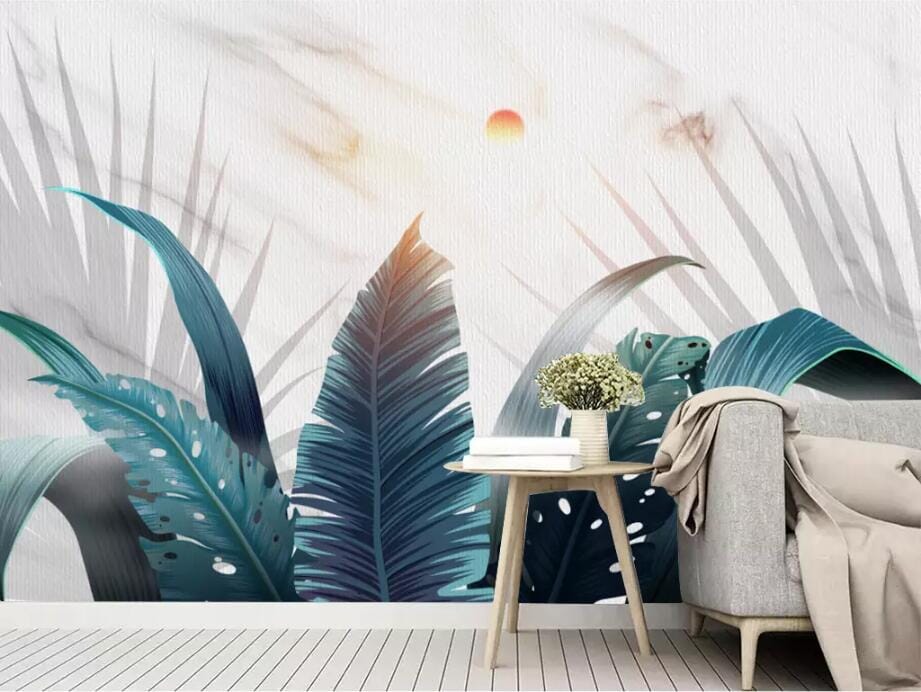 3D Early Morning Leaves 2792 Wall Murals Wallpaper AJ Wallpaper 2 