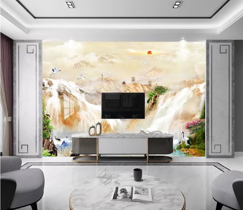 3D High Mountains 2576 Wall Murals Wallpaper AJ Wallpaper 2 