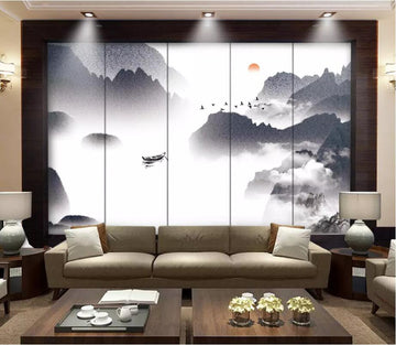 3D Misty Valley 1756 Wall Murals Wallpaper AJ Wallpaper 2 