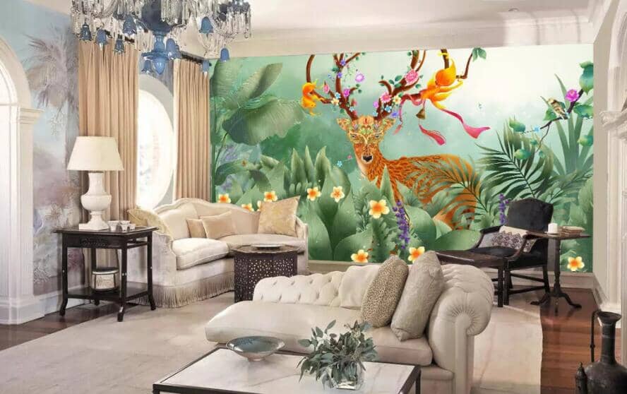 3D Forest Fawn 2403 Wall Murals Wallpaper AJ Wallpaper 2 