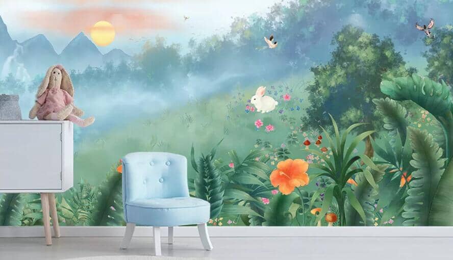 3D Flower Forest 2401 Wall Murals Wallpaper AJ Wallpaper 2 